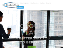 Tablet Screenshot of clearbenefits.ca